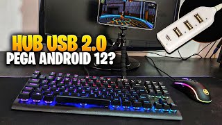 TESTEI HUB USB 2.0 NO MOBILADOR COM ANDROID 12 📲