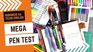 MEGA Pen Test // Best pen for Hobonichi A6 Techo English version // Working Mom Plans