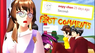 reacting to your FIRST comments in Sakura School Simulator..