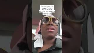 Teni criticizes the GRAMMYs for causing her peers to shed tears