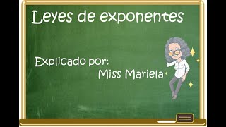 leyes de exponentes positivos