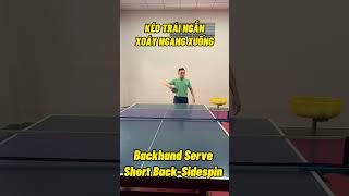 How to Serve Backhand Short Back-Sidespin #bongban #shorts #pingpong #tabletennis #tips #tutorial