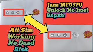 Jazz MF937U unlock No imei repair | All sim working No dead risk | All divice unlock #MST