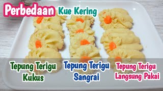 PERBEDAAN TEPUNG TERIGU TANPA DISANGRAI/KUKUS, DISANGRAI DAN DIKUKUS