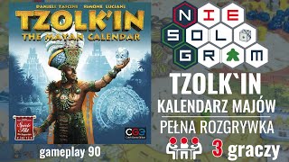 👥 NieSoloGram #5: TZOLK'IN: Kalendarz Majów | pełna rozgrywka na 3 graczy | gameplay 90