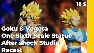 GOKU & VEGETA DRAGON BALL Z STATUE AFTERSHOCK STUDIO (RECAST)