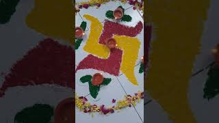 Simple rangoli design #rangoli2k24#Diwalirangoli#shorts