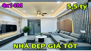 Bán nhà đẹp quận 12 Dt:4x14 M hai lầu 3 phòng  nội thất đẹp .chủ bán 5,5 tỷ TL