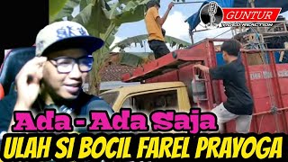 ADA - ADA SAJA ULAH SI BOCIL FAREL PRAYOGA KARNAVAL NAIK TRUCK PAKAI HELM HEHEHHE