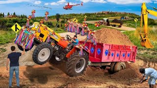 heavy tractor game video tractor trali wali video tractor driving video 👍🚜 QumirO2games