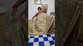 pure Gacchi by Gacchi exclusive kantha stitch saree (Puja collection )