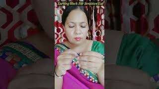 Try Earring Hack For Sensitive Ear 😍.#Shorts#beautywithmayuri#Earringhack