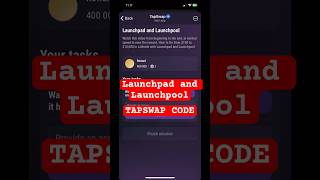 Launchpad and Launchpool Tapswap Code Today || Tapswap Code Launchpad and Launchpool