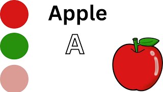 A for apple painting colouring for kids l Apple drawing