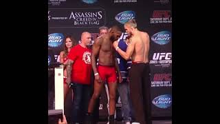 Jon Jones never makes an eye contact with his opponents on the weigh ins.