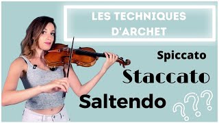 Cours de violon : Les principales techniques d'archet