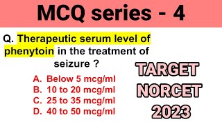 AIIMS/NORCET 2023|| NORCET question and answer|| NORCET EXAM preparation||MCQ series -4 ||