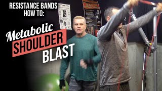 CRAZY Shoulder Workout with Resistance Bands: Simple Metabolic Shoulder Blast with Resistance Bands!