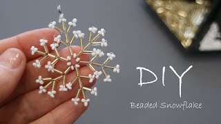 How to make a snowflake from beads Christmas decor