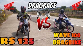 Honda Wave 100 Dragbike vs Honda Rs 125 Touring | 300 Meters Dragrace