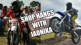 MOTO VLOG | SHOP HANGS WITH JAONIKA...MY NEW YZ250 FX BROKE | GETTING MY FIRST IV