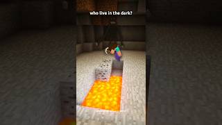 Who live in the dark? 😱 #minecraft #shorts #memes