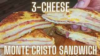 3-CHEESE MONTE CRISTO SANDWICH (EASY STEPS)