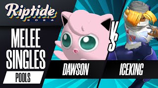 Dawson (Jigglypuff) vs Iceking (Sheik) - Riptide 2024 - Melee Singles - R1 Pools