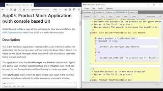 BlueJ - Getting started with App05 (StockApp)