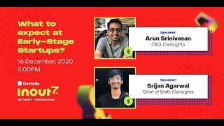 What to expect at Early Stage Startups | InOut 7.0 Summits, 2020