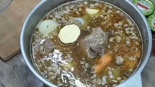 Костный суп очень вкусная лечебная пища Bone soup is a very tasty medicinal food |Dilrabo Tv