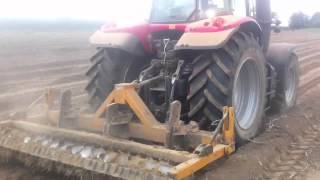 Sub soiling potato land with a demo Massey Ferguson 7620 vario and 3 leg simba