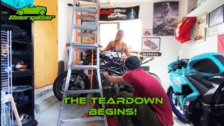 Electric Honda Beat Conversion - Episode 3 - Disassembling the Energica