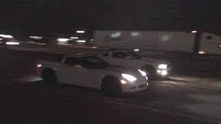 CTS-V vs 2014 GT500 vs LS3 C6 + cops