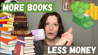 LESS MONEY MORE BOOKS!  Here are my 9 tips (2 GEMS! 💎💎) to save money and read more