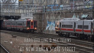 Hartford Line & Northeast Corridor Trains at New Haven State Street