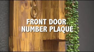 DIY number plaque