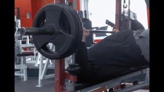 Some decline benching at the gym.