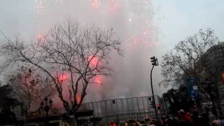 Fallas de Valencia 2010, última mascletá desde la Plaza del Ayuntamiento