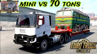 Euro Truck Simulator 2 - Transporting 70-Tons Locomotive Engine | ProMods 2.70 | Logitech G29