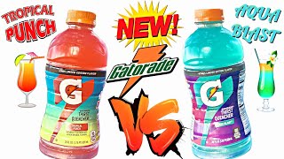 "NEW" Gatorade Tropical Punch Vs Aqua Blast (Limited Edition) #Review #Gatorade #Vs