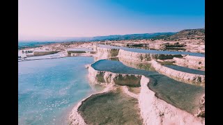 Pamukkale, castillo de algodón y piscinas naturales turismo Turquía.