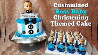 Boss Baby Christening Themed Cake Design 💙