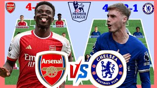 🚨 ARSENAL VS CHELSEA HEAD TO HEAD POTENTIAL STARTING LINE UP 🔥 EPL 2023/2024 | TITLE RACE 🔥🔥