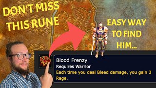 EASIEST way to find BLOOD FRENZY from Wandering Swordsman | Season of Discovery | World of Warcraft