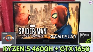 Spiderman Miles Morales Gameplay On Legion 5 | Ryzen 5 4600H + GTX 1650 + 16GB Ram | 40+FPS on Low