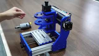 Test Assembled pack square rail mini CNC laser 1310 PRO full metal  Wood Carving Review Aliexpress