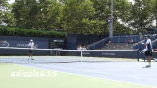 Bryan Brothers Practice at the 2014 Us Open