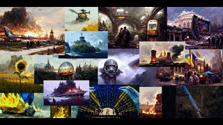 War 2022 in pictures by deep tech AI project   ||   Twelve titans music – Dust and light