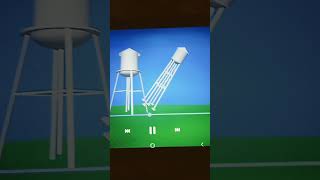 bartow Florida water tower falling#animation